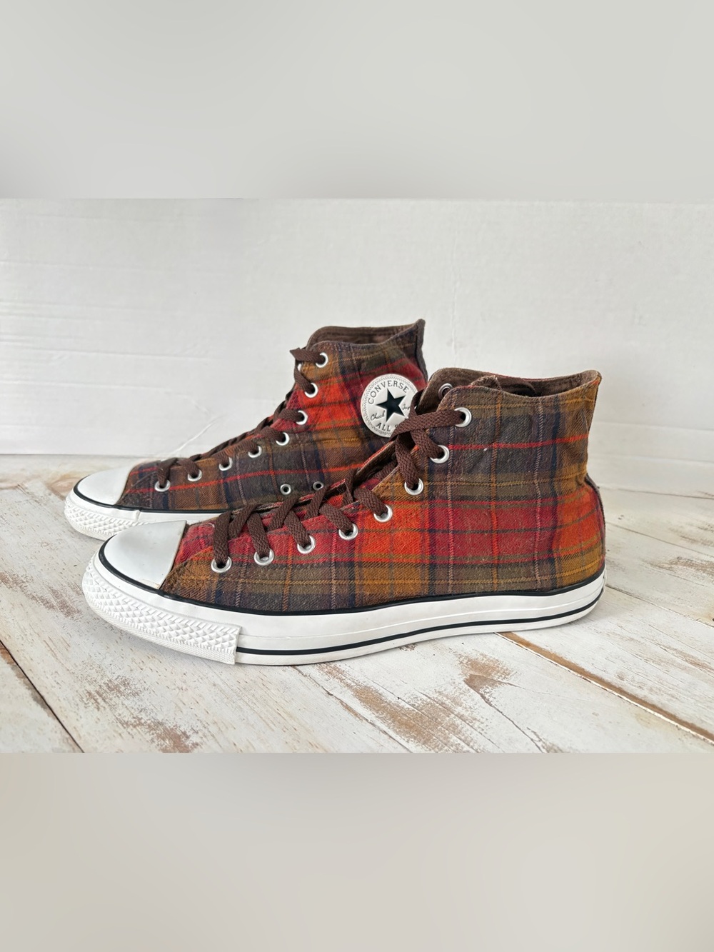 Converse x Woolrich Chuck Taylor All Star Plaid High Top Sneakers Men's 13 EUC
